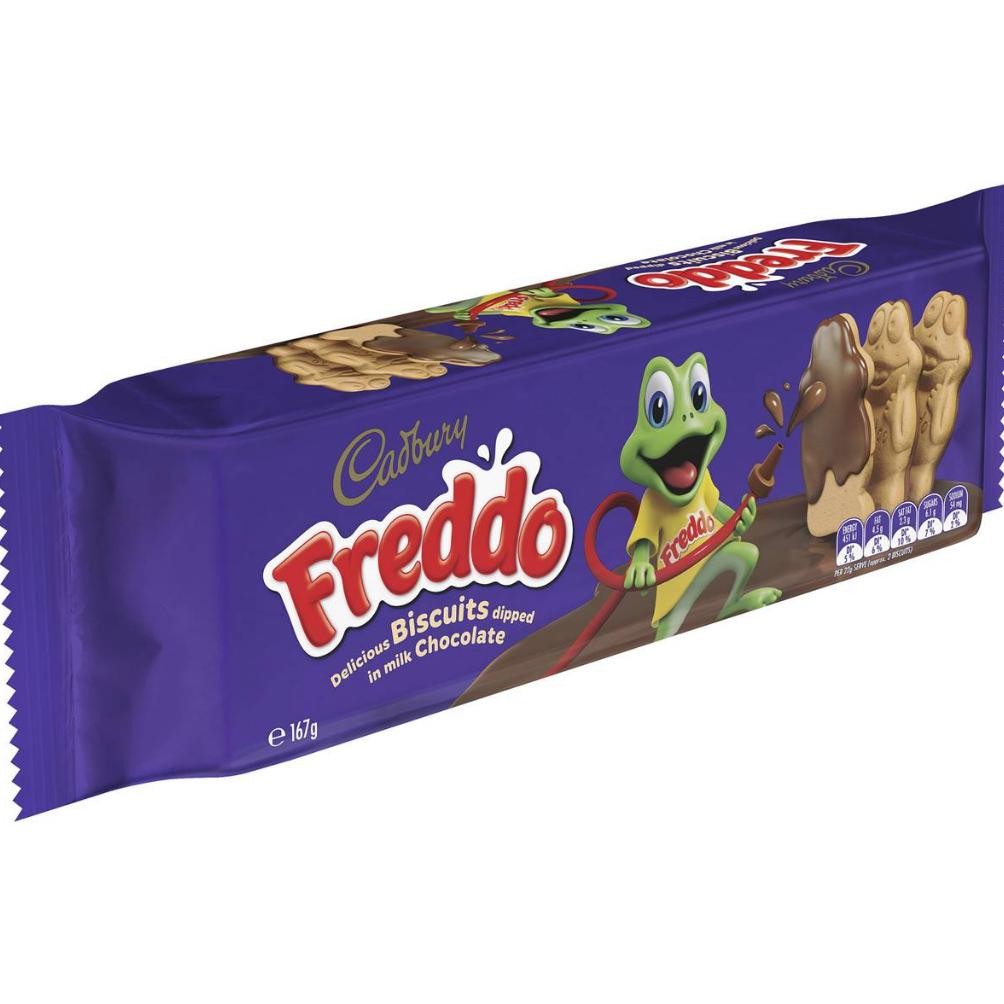 

Cadbury Freddo Chocolate Biscuits 167g/Biskuit Freddo Austrlia/Kids Snack/Biskuit Coklat 2/2025