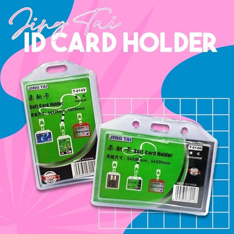 

Card Holder / casing Tempat ID Card Karet Casing ID Jelly Dua Sisi/Pemegang ID/Pelindung ID 54*90Mm Vertikal/Horizontal