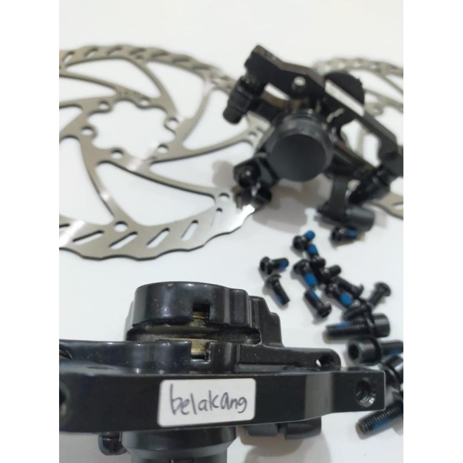 REM CAKRAM MEKANIK CSTAR DISC BRAKE SEPEDA 1 SET KAMPAS BULAT 6 BOLT
