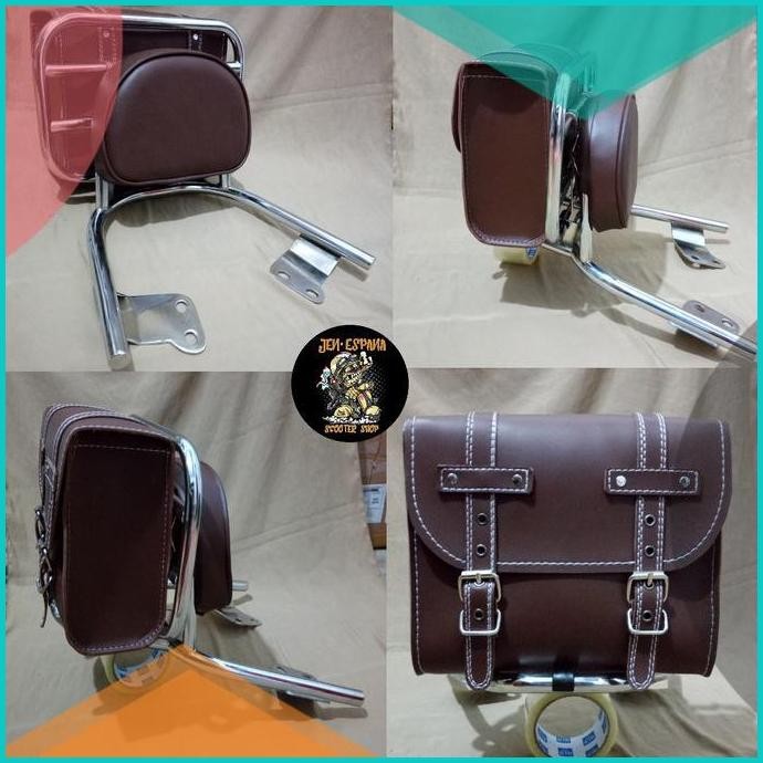 Back Rack scoopy plus tas dan bantalan.. aksesoris honda scoopy.. A 1