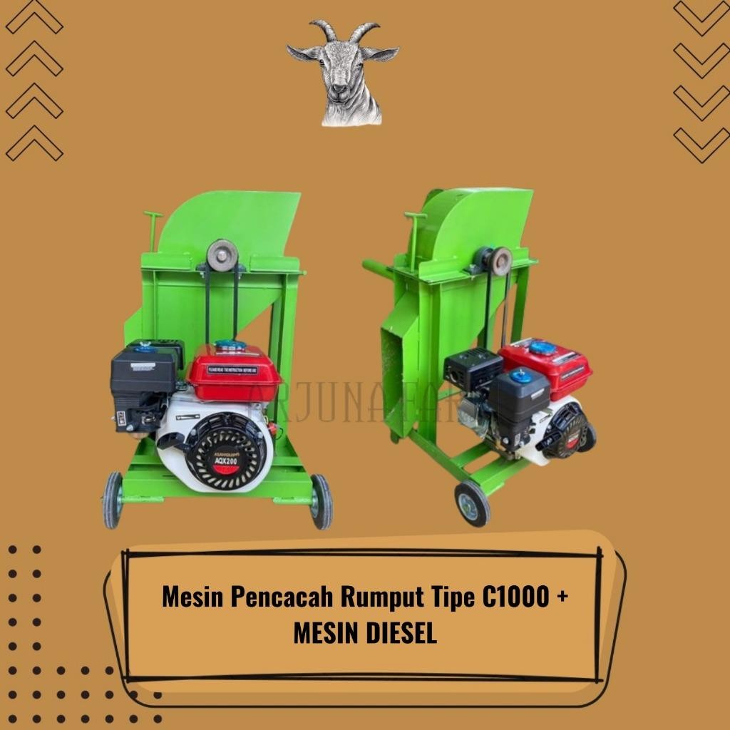Mesin C1000 Mesin Cacah Rumput Lengkap Dengan Diesel Ternak