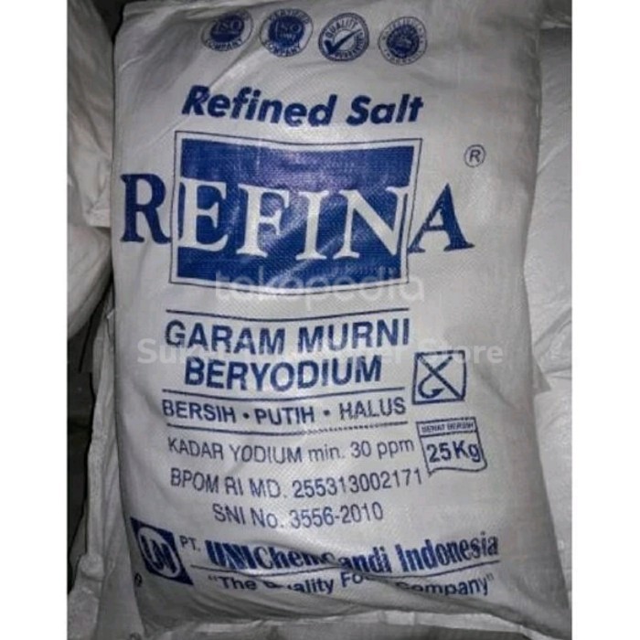 

Garam Refina 25Kg Halus Beryodium Sudah Per 1Kg - Adelineez