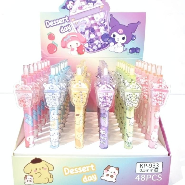 

dh-68 Grosir Pena Sanrio Acrylic 1box isi 48pcs / Grosir Pulpen Sanrio Viral