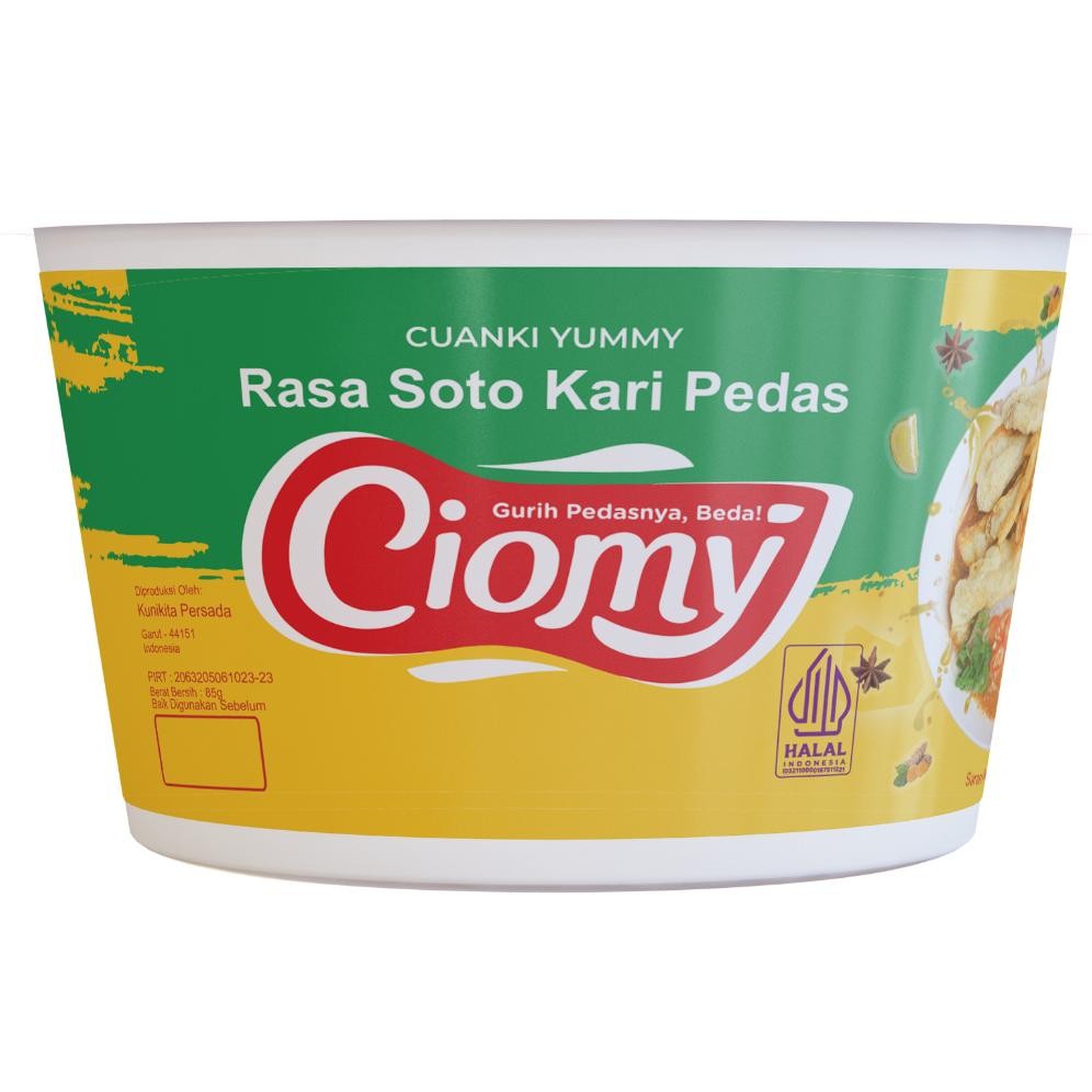 

CIOMY Cup Spicy Cuanki Instan Non MSG Chicken Cheese Reguler Lite Tahu Lidah Kering Besar kecil viral rasa Kari suir ayam