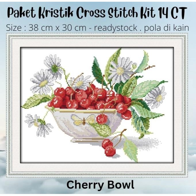 Paket Kristik DIY Cross Stitch - CHERRY