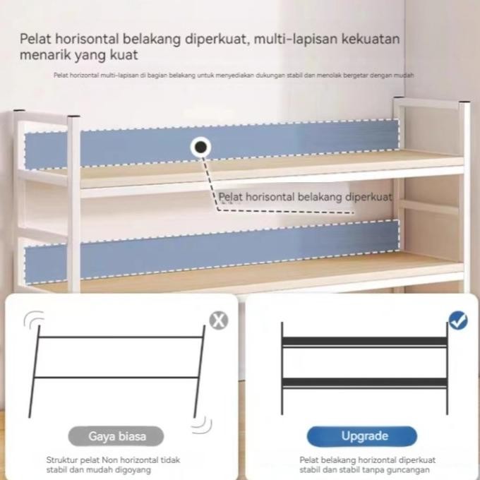 Furnibest Rak Meja Serbaguna Rak Meja Belajar Rak Buku Belajar