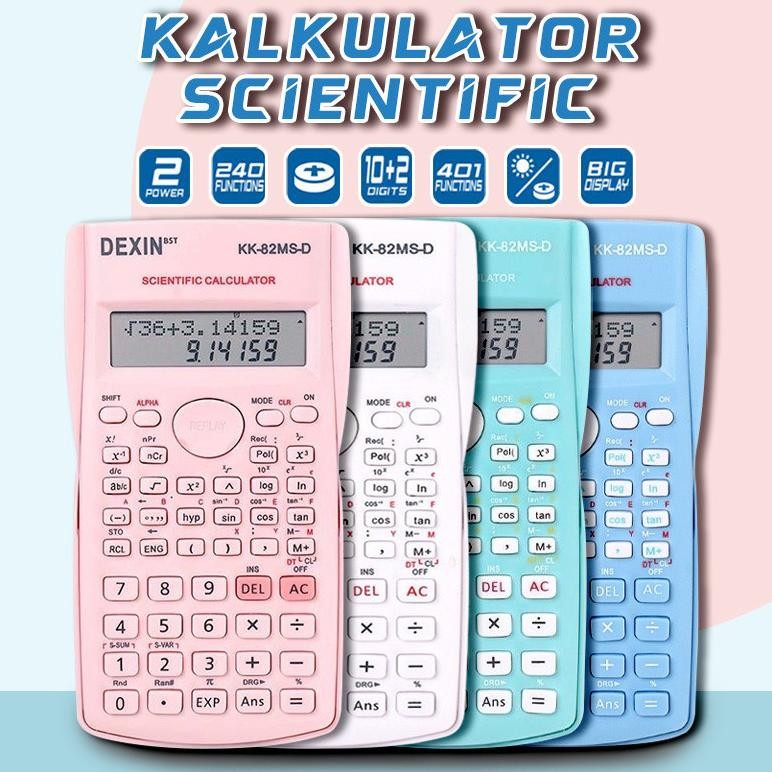

Terbaru Calculator Scientific 12 Digit / Kalkulator Dexin 24 Fungsi 4 Warni Candy Color HotSale