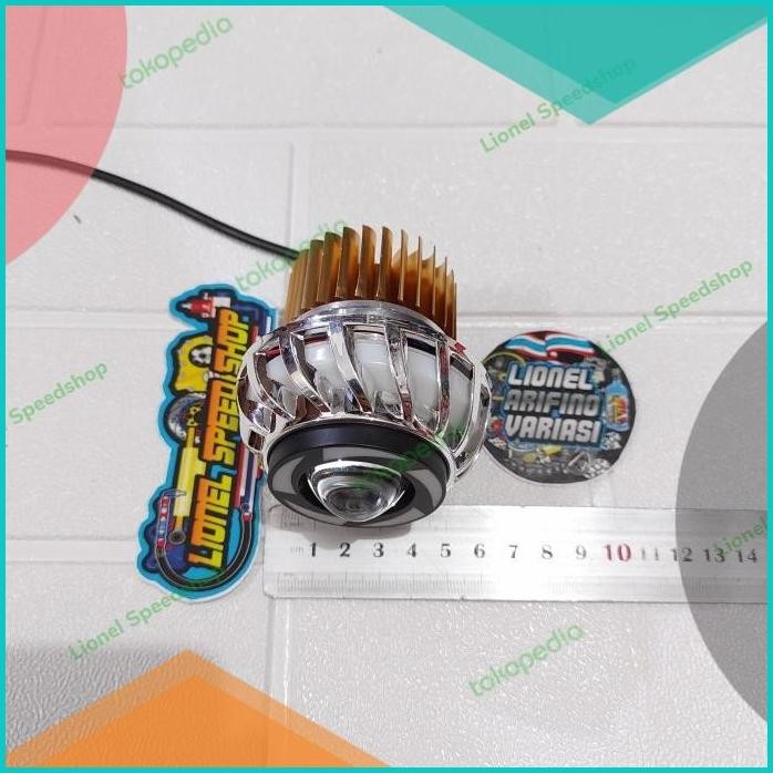 Lampu depan LED projie mini rainbow flash lampu projie depan mini pro