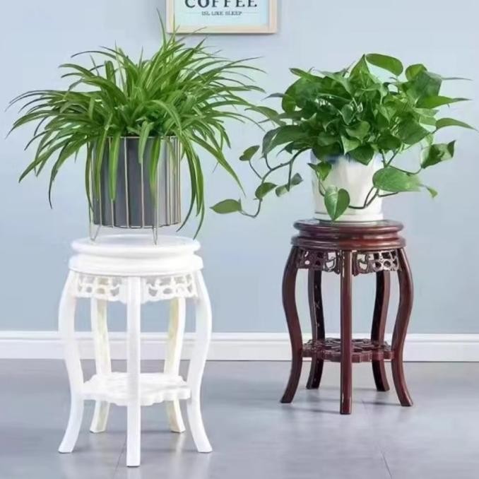 Furnibest Rak Pot Bunga Rak Pot Hias Plastik Standing Planter