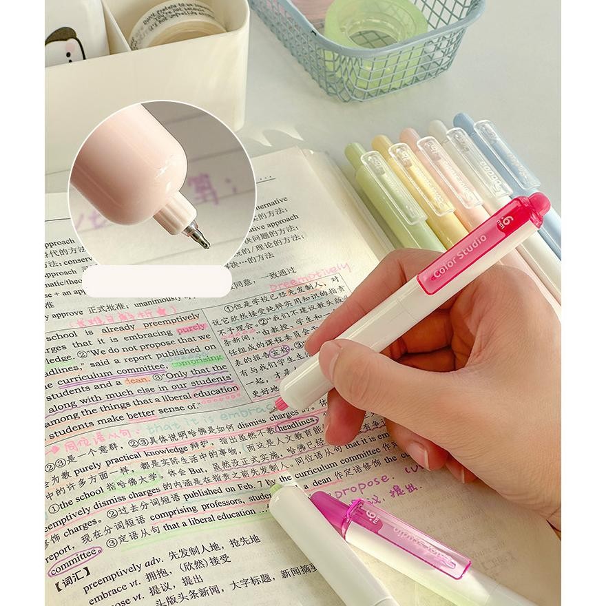 

Oh34 Winzige 16 Colors Pulpen gel 0.5mm pena mekanik lucu warna warni aesthetic gel pens hitam morandi cream dopamine color Journal Marker Pen Alat Tulis Berkualitas