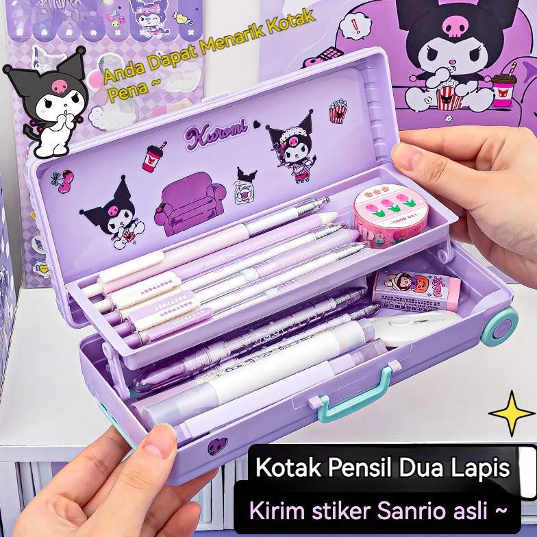 

TU26 Penjual LokalDIY Sanrio Kotak alat tulis kreatif lem krim Pencil Case Kotak Alat Tulis Pensil Kapasitas Besar Kotak Penyimpanan Alat Tulis Hadiah Anak-anak Termurah