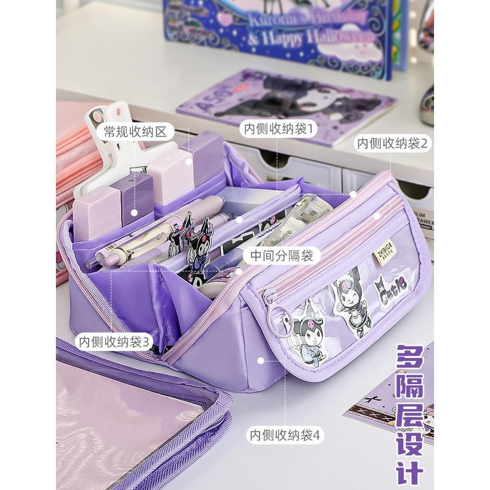 

jy-6 Sanrio Tempat Pensil Cinnamoroll Baru Anime My Melody Kuromi Penyimpanan Alat Tulis Siswa Perlengkapan Sekolah Ins Kawaii Hadiah Lucu Berkualitas