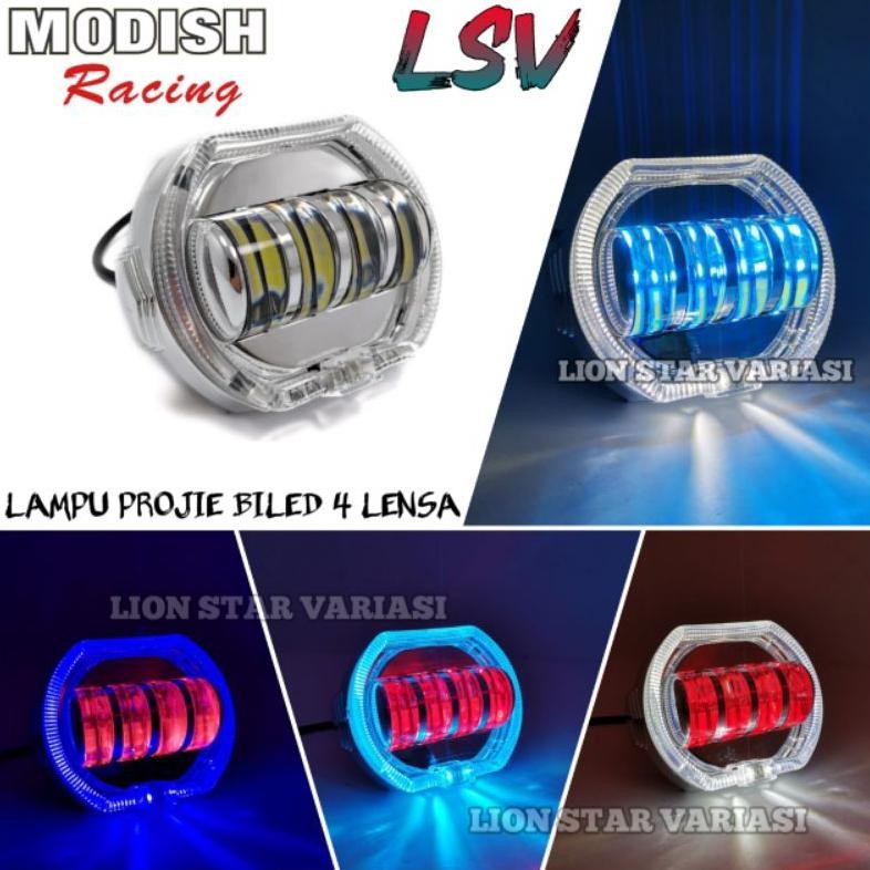 Terlaris Lampu Tembak Led Daymaker Biled Projie Projie Biled Proji Biled 4 Lensa 8D Lampu Utama Bile