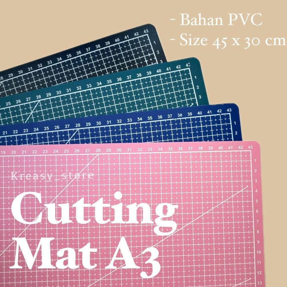 

dg-78 Cutting Mat A3 PVC 45x30cm - Alas Potong Kerajinan Tangan Tipis - Crafting Mat Pad - Work Cutting Pad - Alas Clay Murah