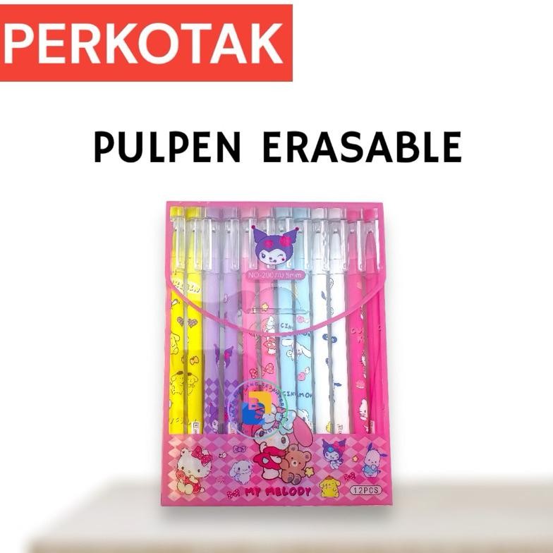 

YBW-2429 12 Pcs - Erasable Pen/ Pulpen Bisa dihapus Sanrio Kuromi, Unicorn, Kartun Cartoon Original
