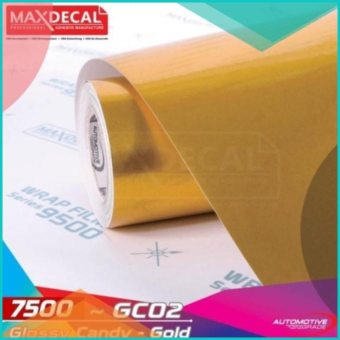 

Sticker Maxdecal 7500 GC02 Gold Glossy Candy Metalik Premium Wrap 140