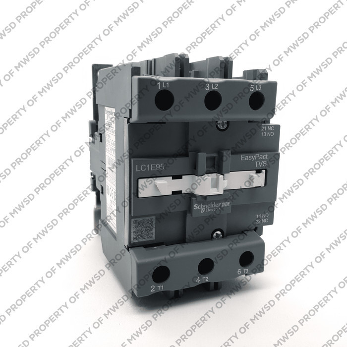 SCHNEIDER CONTACTOR TVS AC3 95A 45 KW LC1E95M7