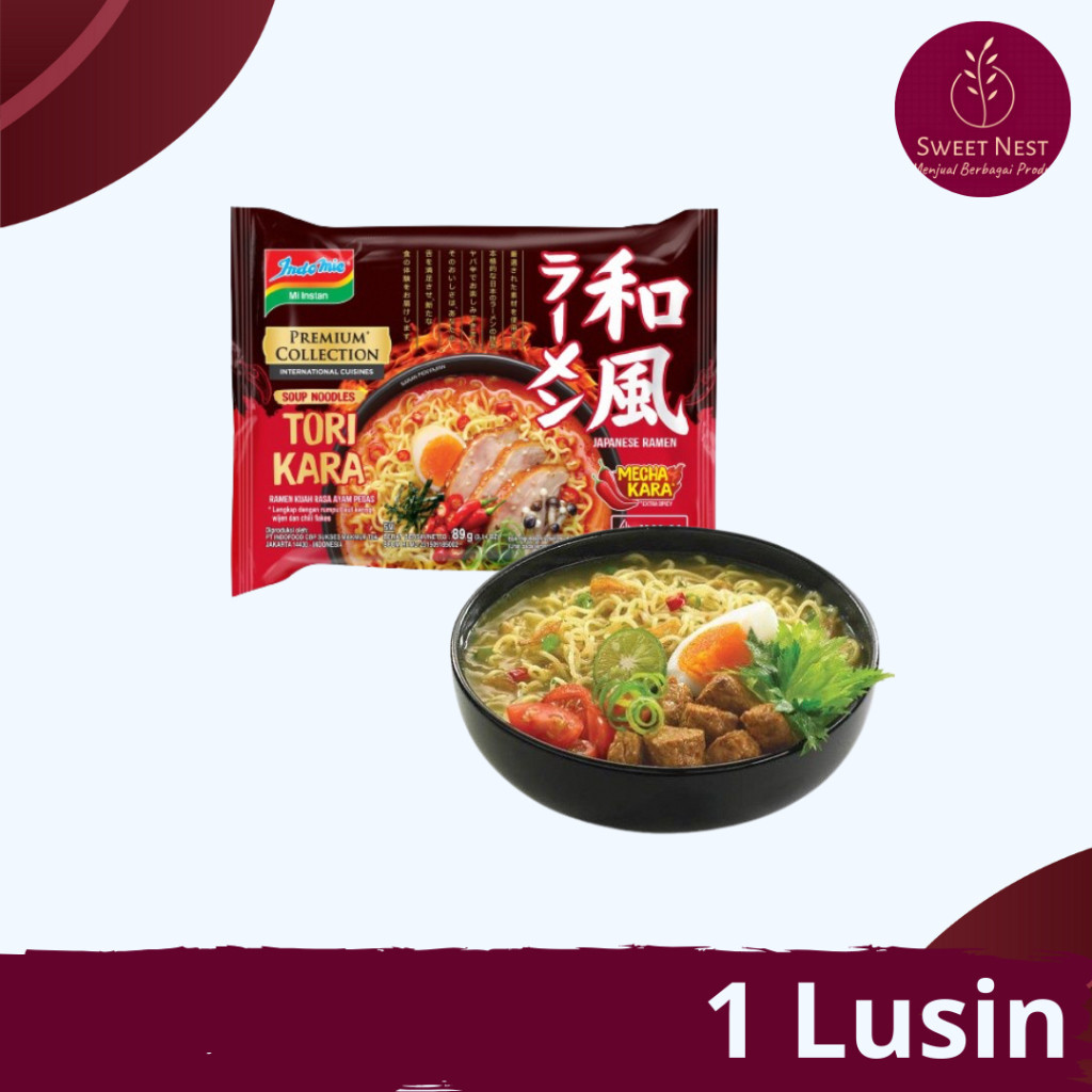 

Indomie Mie Instan Tori Kara Ramen Satu Lusin - 12 PCS (Bundling)