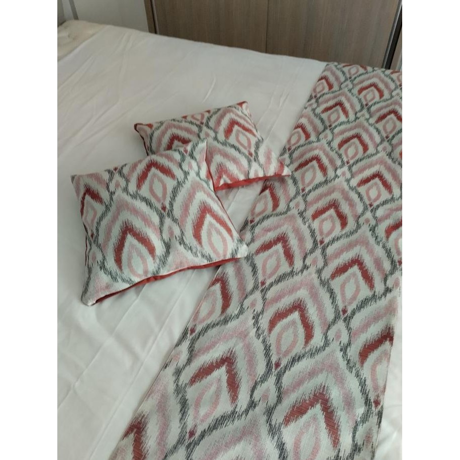 BEBAS ONGKIR - Bed Runner premium set + 2 sarung bantal