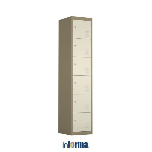 Terlaris Informa Kiev Loker 6 Pintu - Cokelat Muda