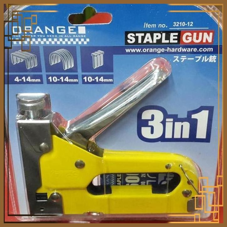 

[WGL] 3 in 1 ORANGE Stapler Gun / Tembak Gun Tacker 4mm s/d 14mm