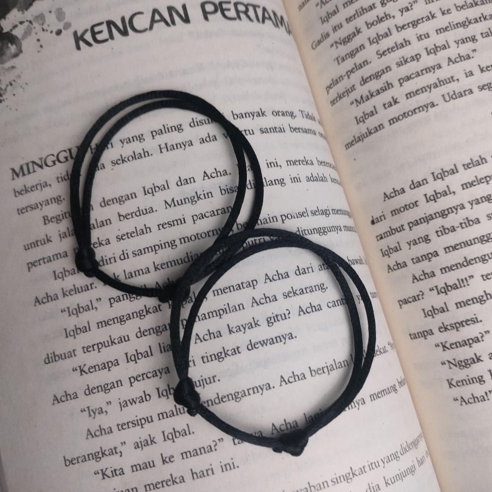 GELANG HITAM POLOS/ GELANG COUPLE / GELANG POLOS/ SLIDING KNOT SIMPLE/GELANG PRIA WANITA