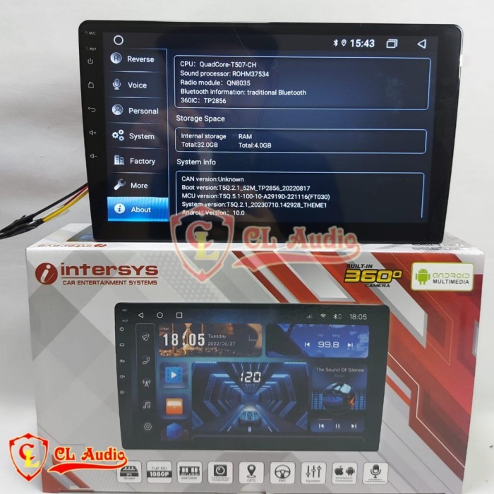 Head Unit Android Intersys 9 Inch Oem Inova Reborn Soket Pnp