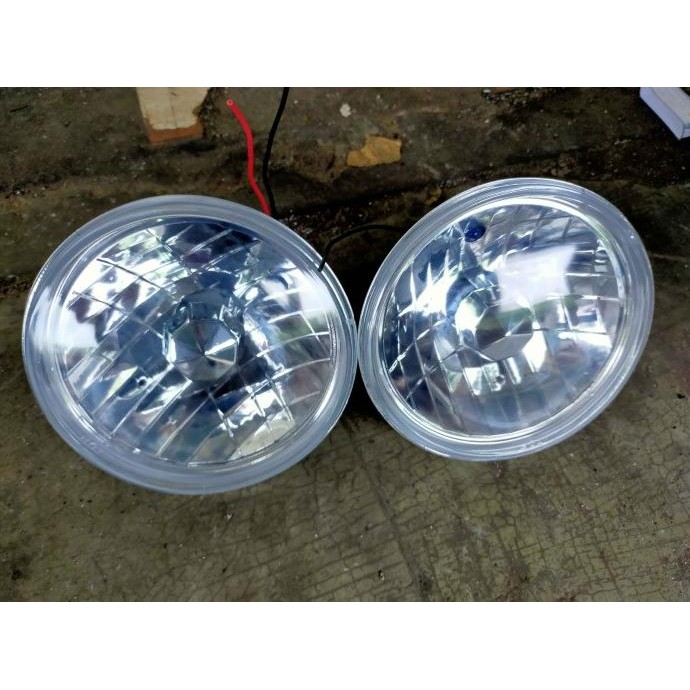 Lampu Mobil Lampu Headlamp Crystal Halogen Bulat H4 7 Inci Suzuki Katana Jimny AM