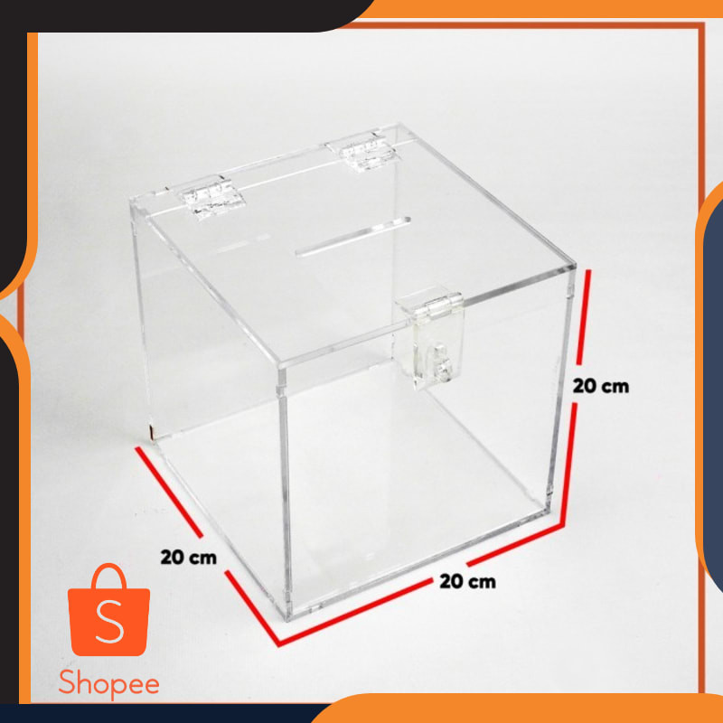

Grosir Kotak Amal Akrilik / Box Saran - 20x20x20cm 3mm - Rangkai Sendiri Keren