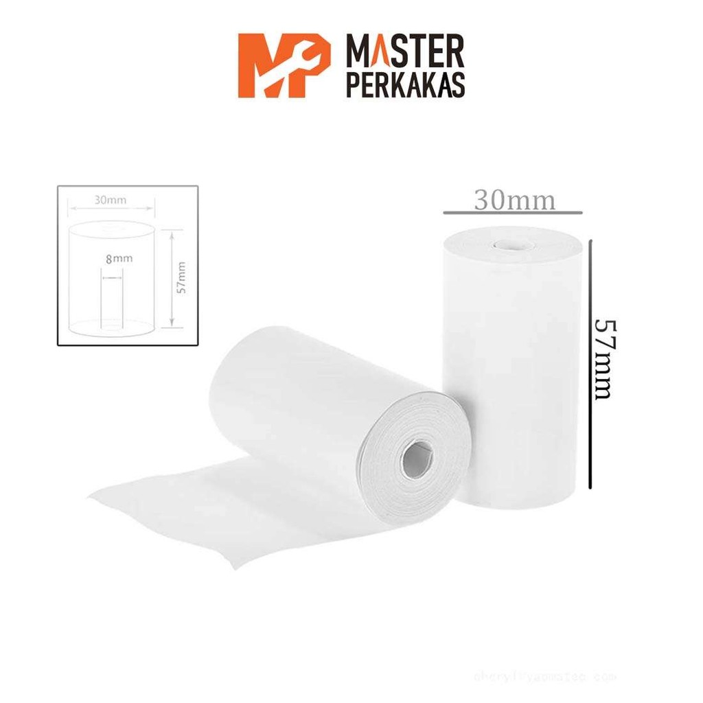 

Kertas Struk Thermal 57x30 mm Coreless MP / Paper Kasir Rol Pos Printer Roll