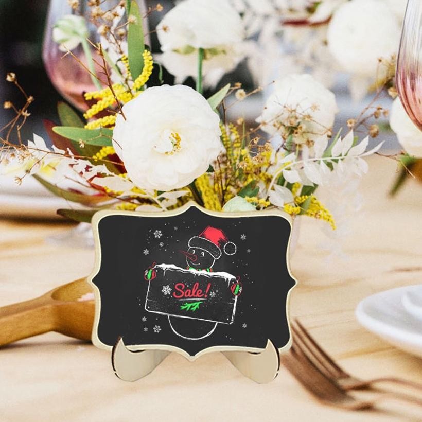 

er-6 SET 10PCS Papan Tulis Kapur Kecil / Mini Chalkboard / Papan Kapur Menu Cafe / Papan RESERVED Terlaris