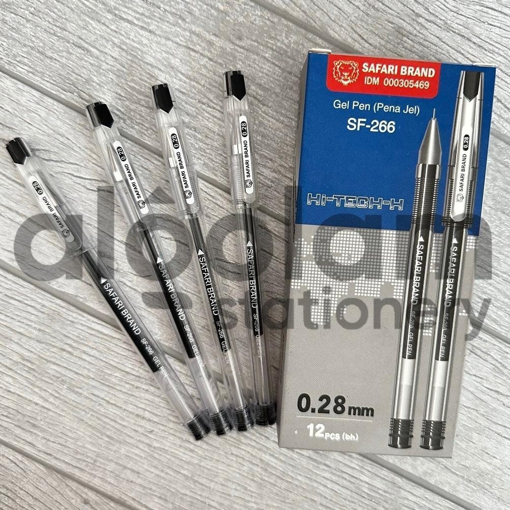 

tru-63 SELUSIN ( 12 PCS ) Pulpen Hi-Tech-H Hitech Hitec Safari 0.28 mm Gel Pen Hi-Tech-H Safari 0.28mm Berkualitas