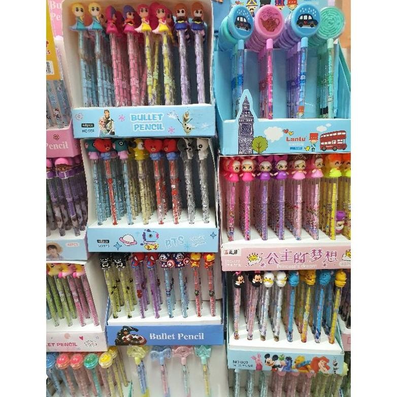 

ad-532 (48pc/56pc) pensil lantu susun/pensil susun karakter/pensil cabut/LANTU 1 BOX BESAR Termurah