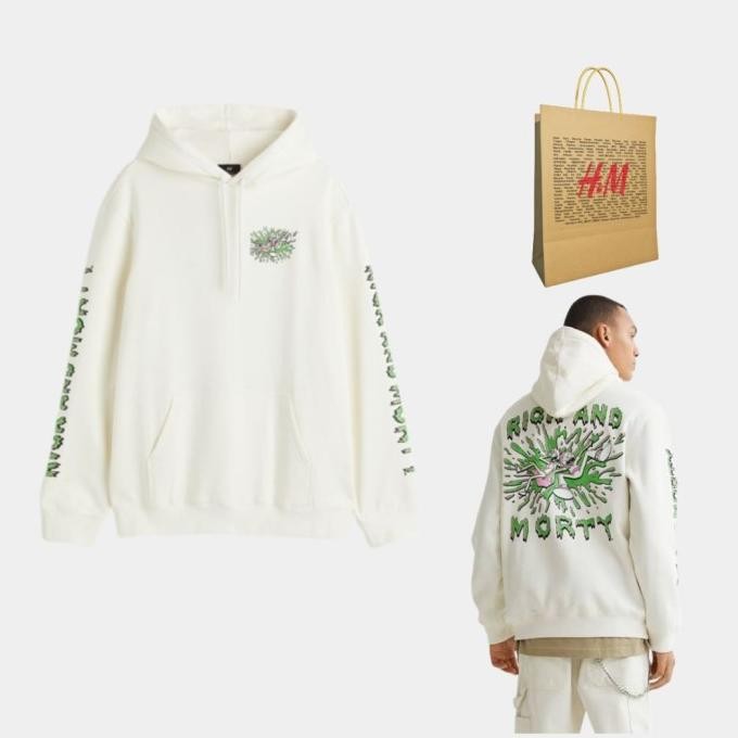 Fashion Terbaru Hoodie H&M Rick N Morty White , Hoodie Hnm Hoodie Pria Hoodie Wanita