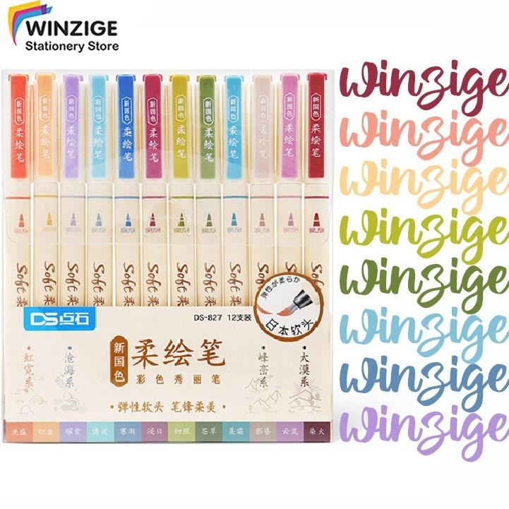 

XCT-2328 Winzige Set 12 Soft Brush Sign Pen Calligraphy Pen Aesthetic Brush Lettering Brush Marker Pena Kuas Warna Pulpen Pena Kaligrafi Coloring Markers Sale