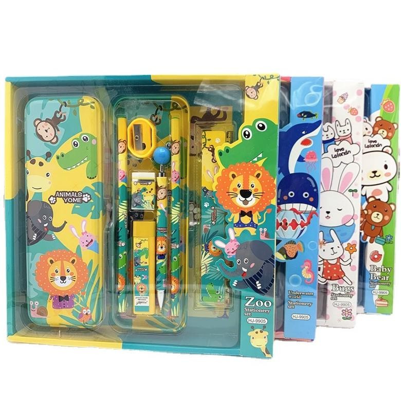 

ty-35 Kotak Pensil Anak Set 7In1 Stationery Untuk Hadiah Anak Sekolah / Kotak Pensil Karakter Murah Stationery Set 8in1 / Alat Tulis Set Tepak Pensil Termurah