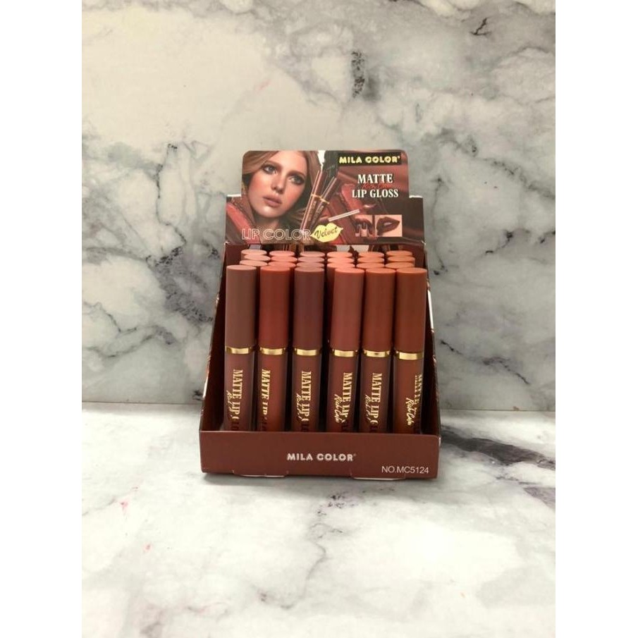 [Lusinan] Lipgloss Mila Color Lip Color Matte Mc-5124 Shp24