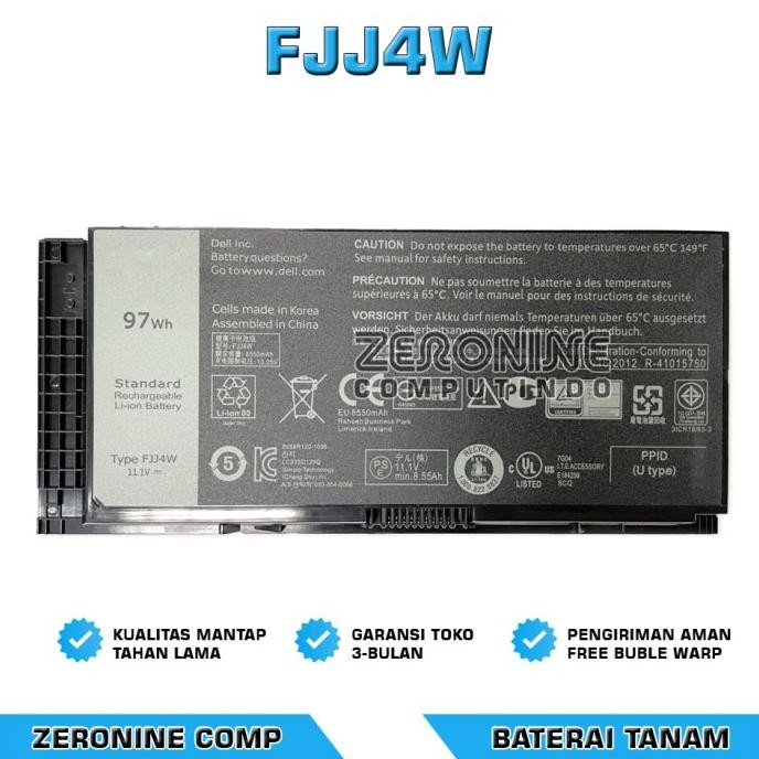Baterai Battery Dell Fjj4W Precision M6600 M6700 M6800 M4600 M4800