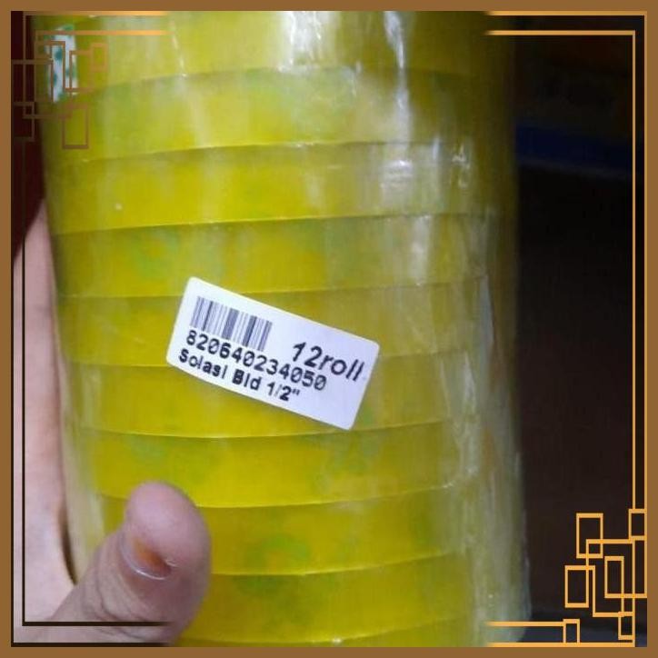 

[SGW] SOLASI 1/2 INCH BENING / ISOLASI / SELOTIP / LAKBAN BENING 72 YARD