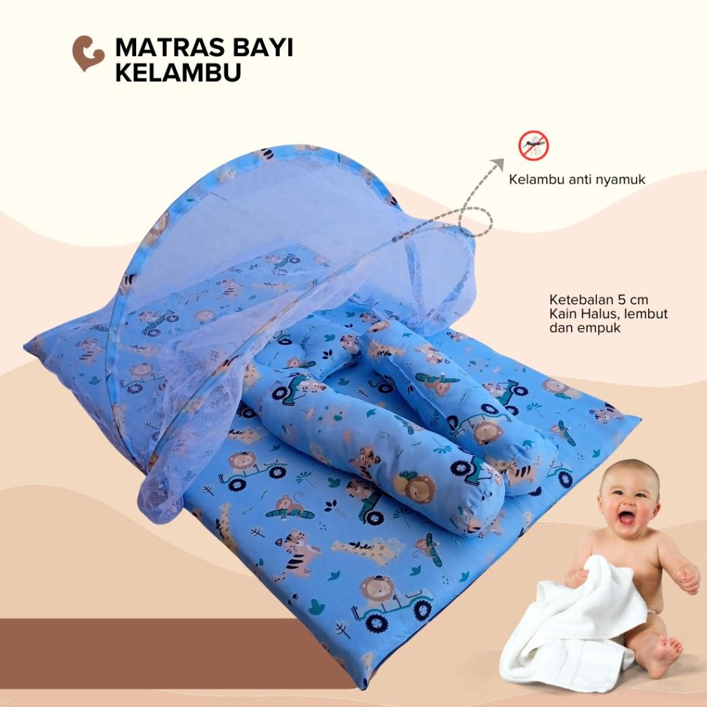 Kasur Matras Bayi Kelambu Kasur Set Bantal Guling Kelambu