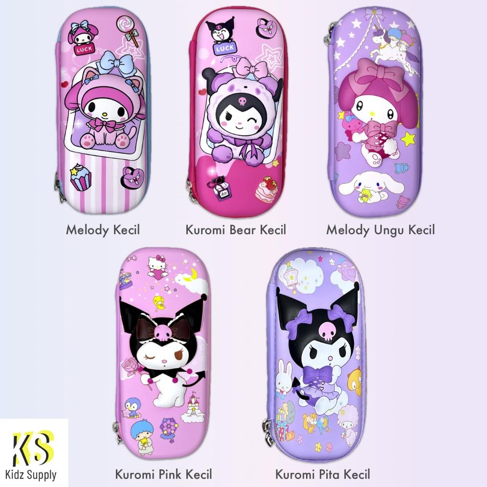

PK32 Tempat Pensil Kuromi Kotak Pensil Anak Perempuan Kuromi Hardcase 3D Timbul Gambar Unicorn Hello Kitty Kuromi Melody Cinamoroll Pencil Case Kuromi Original