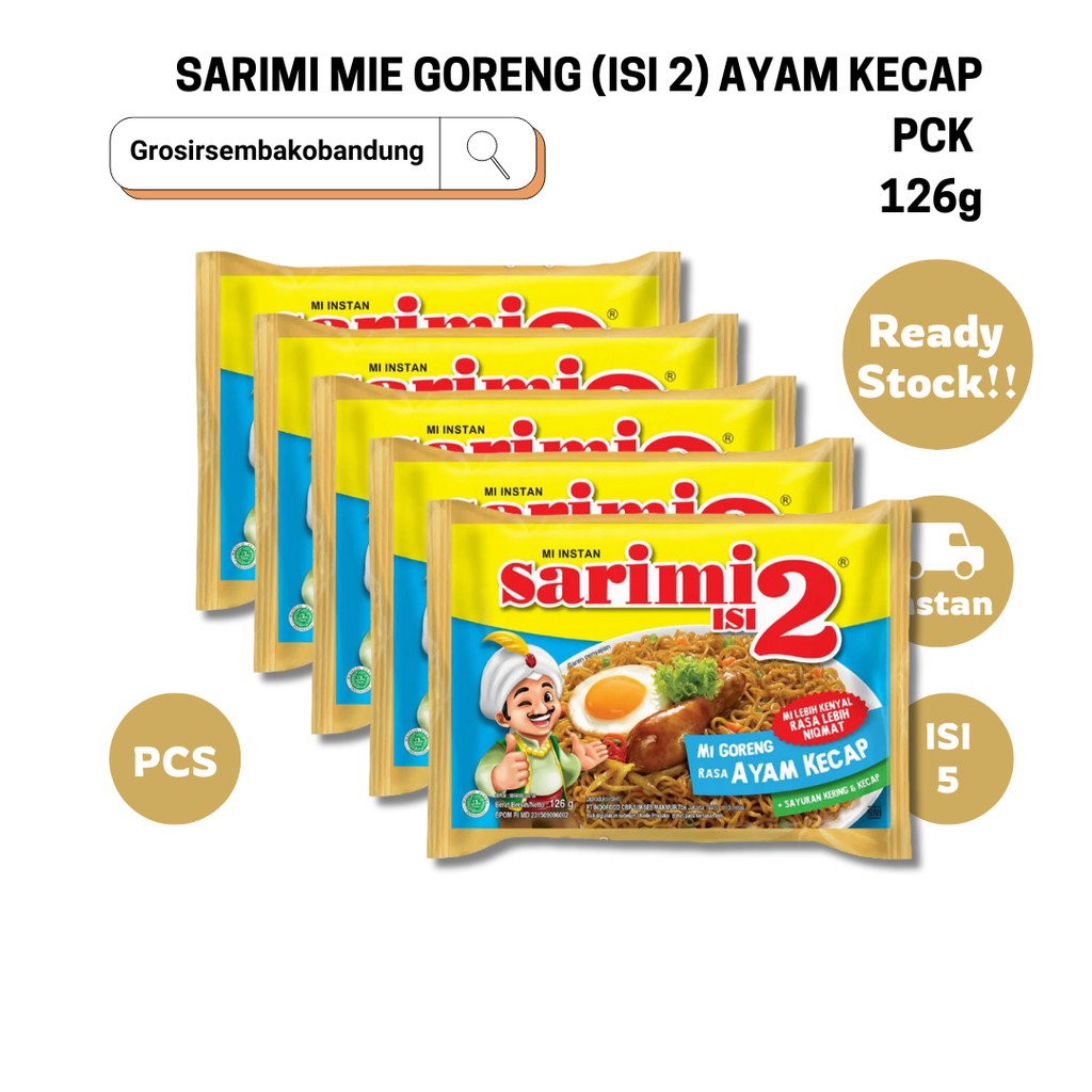 

SARIMI MIE GORENG (ISI 2) AYAM KECAP PCK 126g - 5 Pcs - Kota Bandung