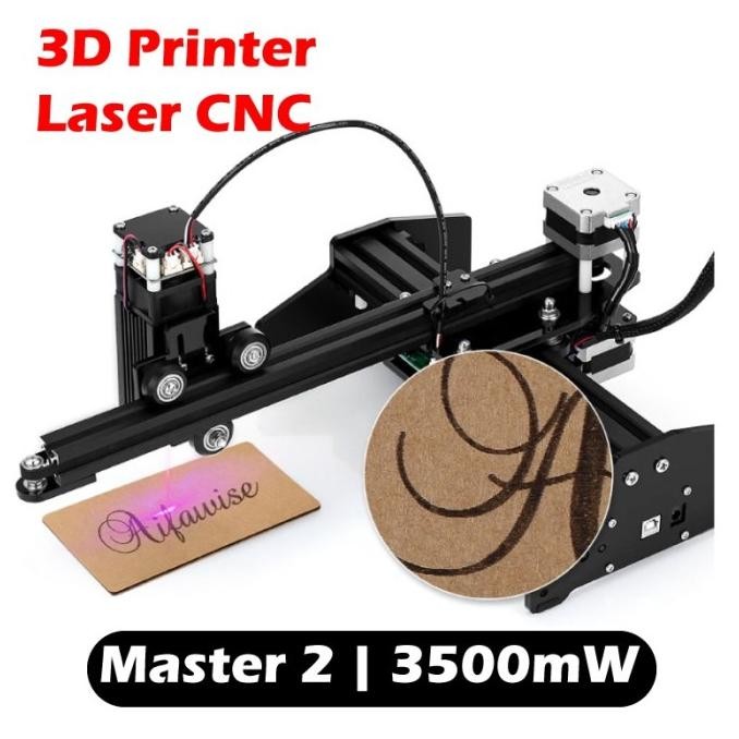 Mesin Laser Grafir Engraving Cnc 3500Mw Printer 3D Portable Kualitas Premium