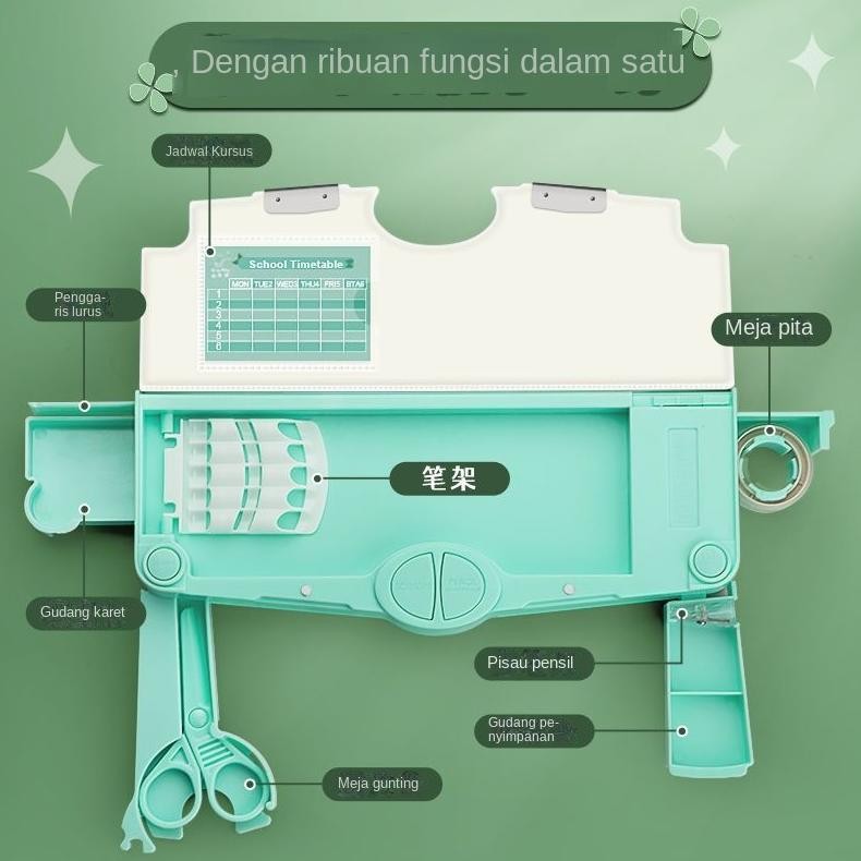 

Ok75 PuluzKotak Pensil Multifungsi Motif Unicorn / Dinosaurus / Astronot Untuk Anak Lengkap Peruncing Gunting Isolasi Penghapus Penggaris Premium