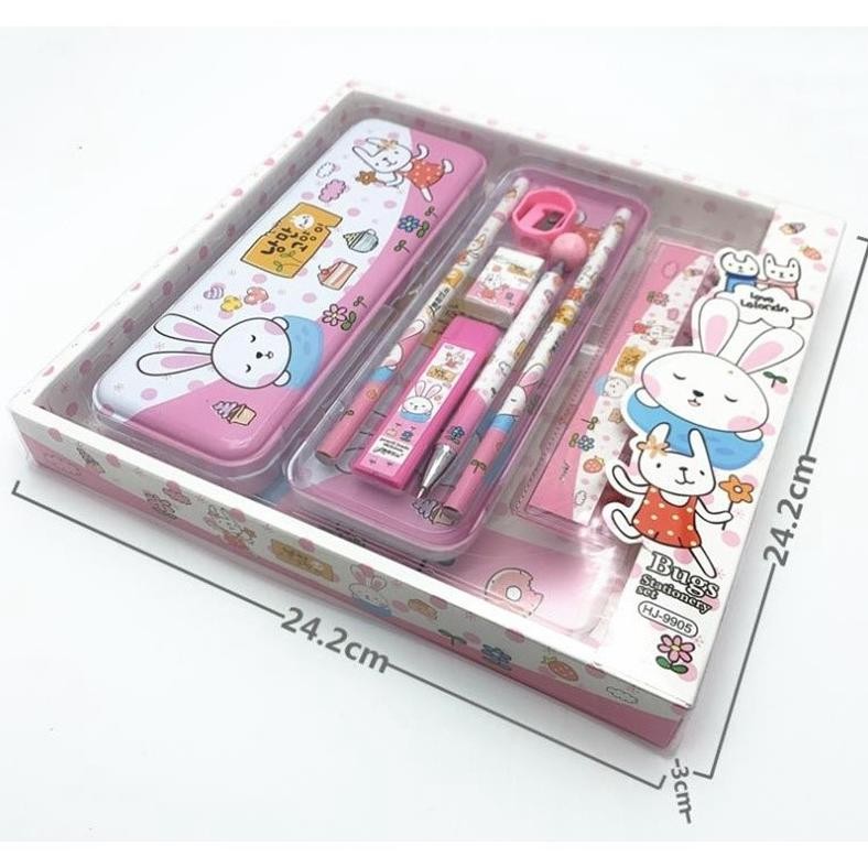 

VE29 Sekolah / Kotak Pensil / Alat Tulis/Cute Stationery Untuk Hadiah Anak / Kotak Pensil Anak Set 7In1 Berkualitas