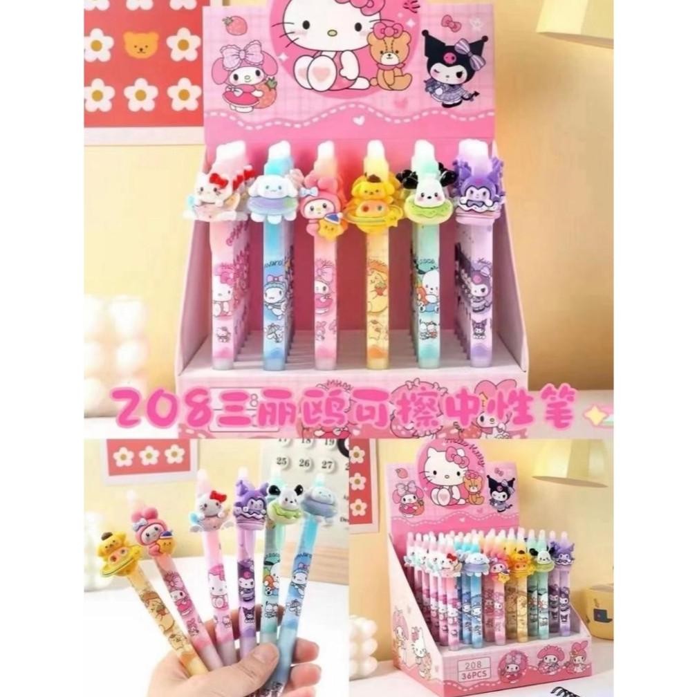 

Ur37 BACA DESKRIPSI!! (48pc) GROSIR PEN GEL model CETEK KLIK SANRIO MELODY CINNAMOROLL KUROMI POMPOMPURIN PENA Viral