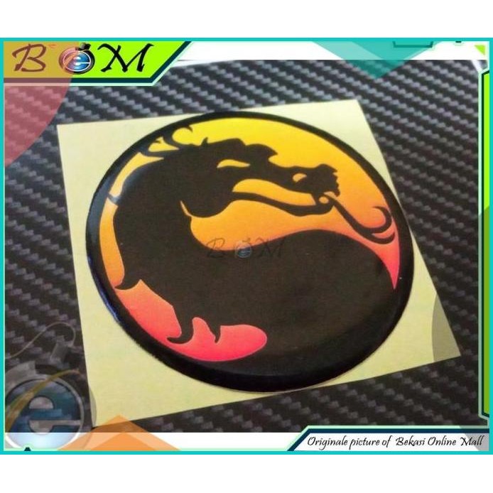 

Sticker stiker Logo timbul game mortal kombat 140BZ4 onderdil