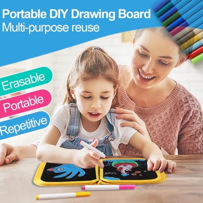 

OKK-1520 Mainan Magic Drawing Book Portable - Buku Gambar anak Portable Dihapus Terlaris