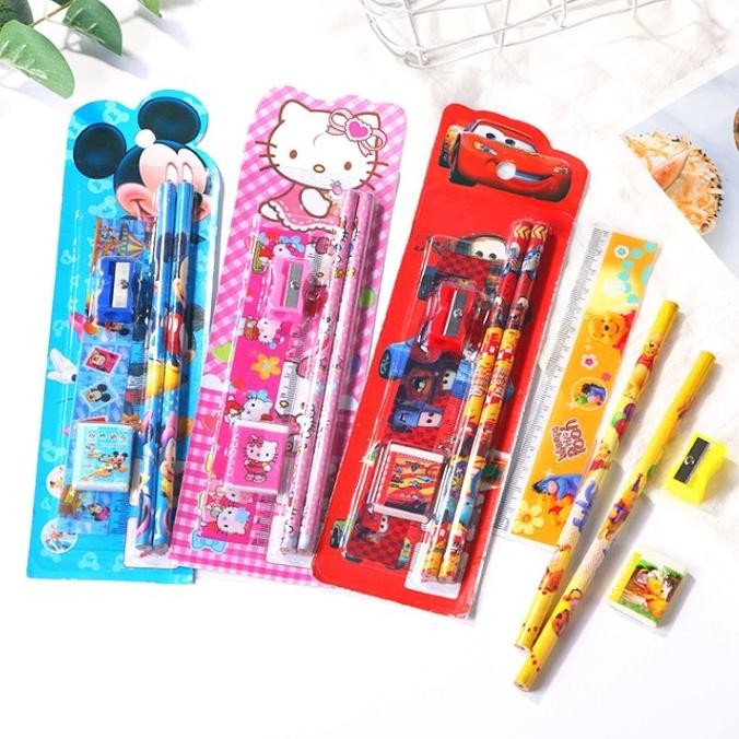 

fx-4 LBT Stationery Set 5 in 1 Alat Tulis Anak Sekolah Karakter Lucu Sale