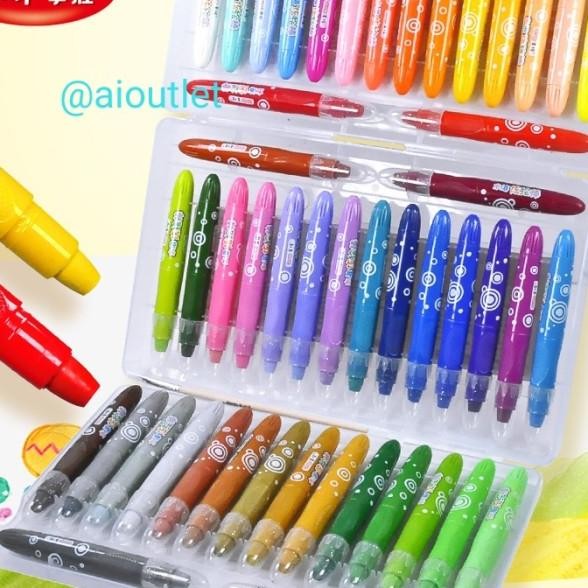 

Silky Crayon Grasp 12 / 23 / 36 / 48 Warna Mata Besar